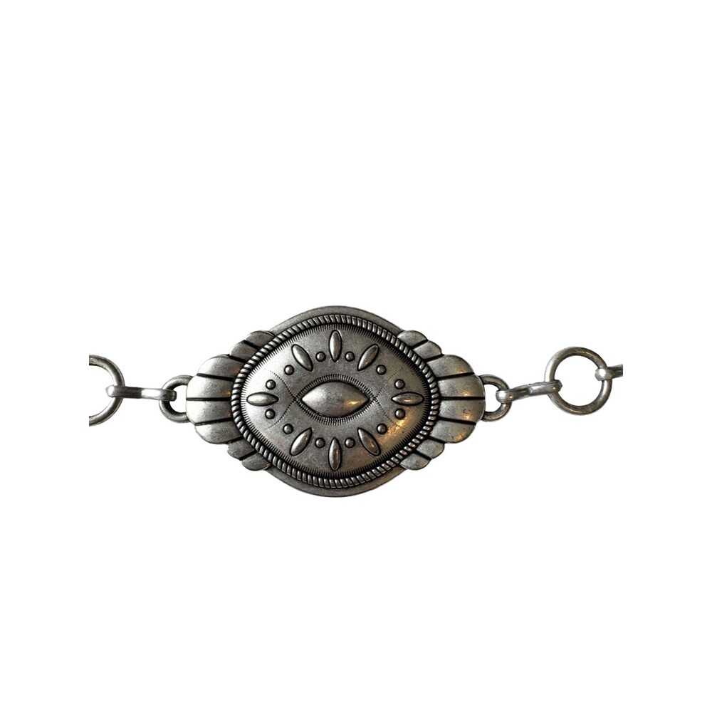 Idyllwind Silver Tone Concho Chain Belt Women Western Boho Adjustable - Picture 3 of 7